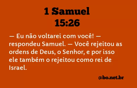 1 Samuel 15:26 NTLH