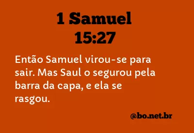 1 Samuel 15:27 NTLH