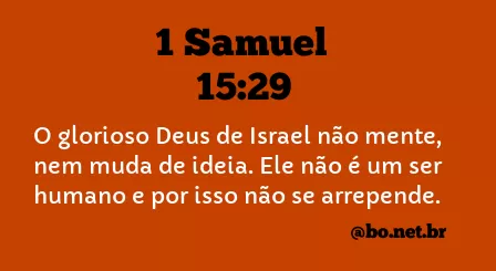1 Samuel 15:29 NTLH