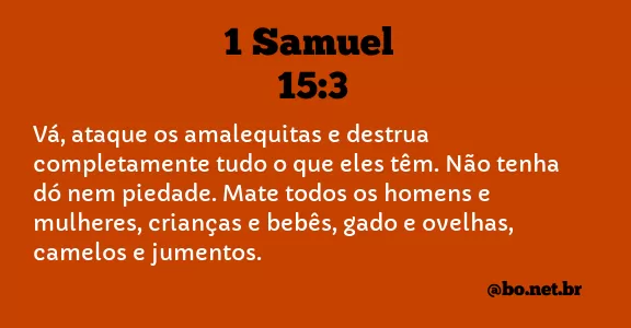 1 Samuel 15:3 NTLH