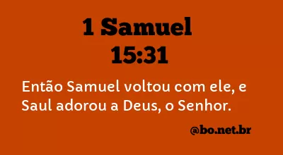 1 Samuel 15:31 NTLH