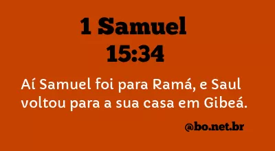 1 Samuel 15:34 NTLH