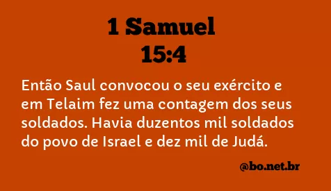 1 Samuel 15:4 NTLH