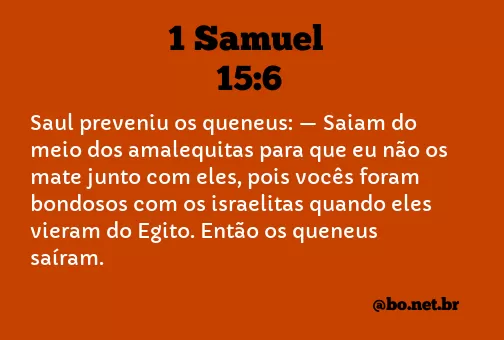 1 Samuel 15:6 NTLH