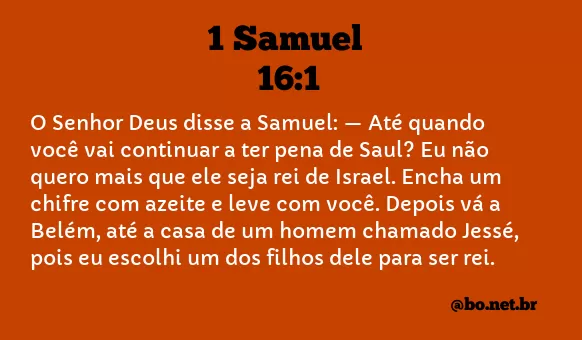1 Samuel 16:1 NTLH