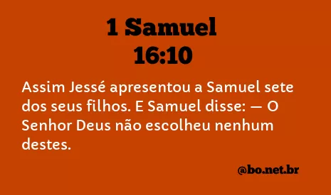 1 Samuel 16:10 NTLH