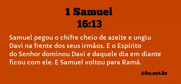 1 Samuel 16:13 NTLH
