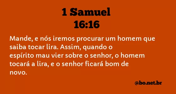 1 Samuel 16:16 NTLH