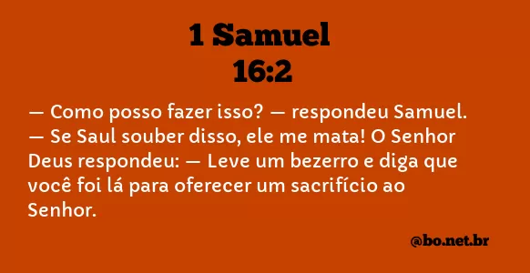 1 Samuel 16:2 NTLH