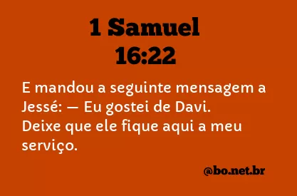 1 Samuel 16:22 NTLH