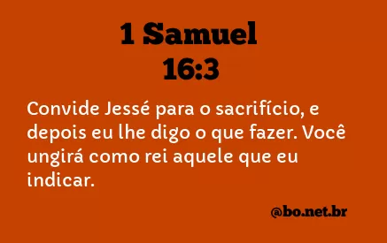 1 Samuel 16:3 NTLH
