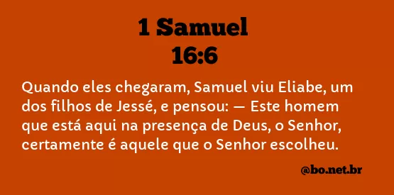 1 Samuel 16:6 NTLH