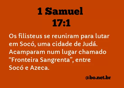 1 Samuel 17:1 NTLH