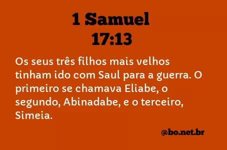 1 Samuel 17:13 NTLH