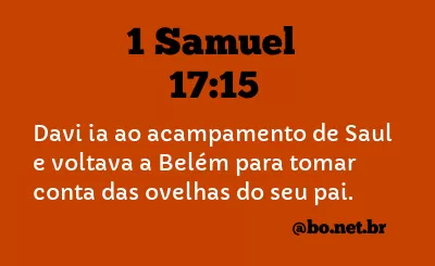1 Samuel 17:15 NTLH