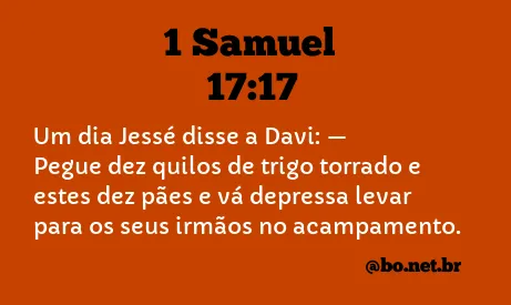 1 Samuel 17:17 NTLH