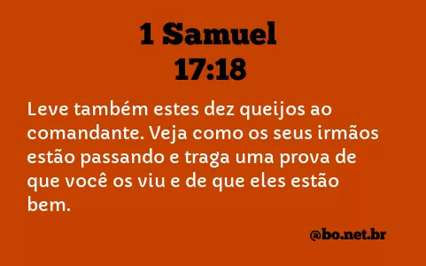 1 Samuel 17:18 NTLH