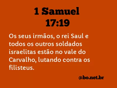 1 Samuel 17:19 NTLH