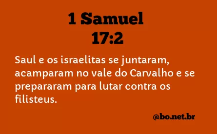 1 Samuel 17:2 NTLH