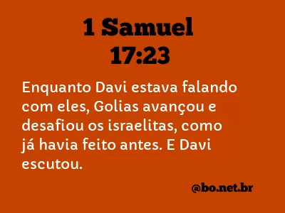 1 Samuel 17:23 NTLH