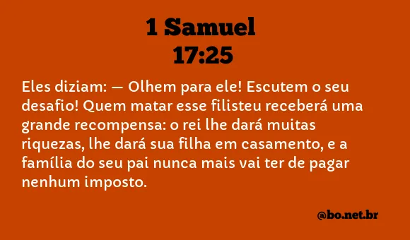 1 Samuel 17:25 NTLH