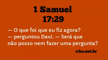 1 Samuel 17:29 NTLH