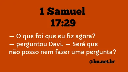 1 Samuel 17:29 NTLH