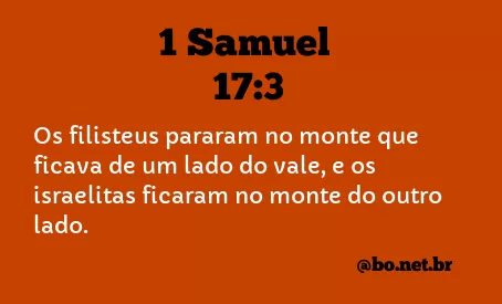 1 Samuel 17:3 NTLH
