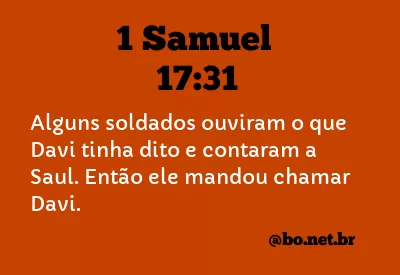 1 Samuel 17:31 NTLH
