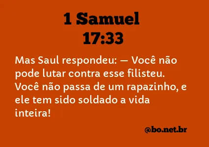 1 Samuel 17:33 NTLH