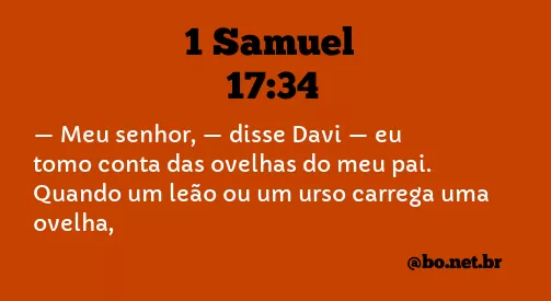 1 Samuel 17:34 NTLH
