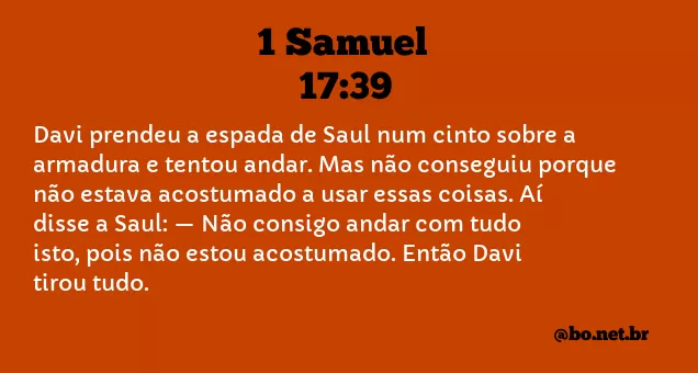 1 Samuel 17:39 NTLH