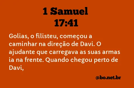 1 Samuel 17:41 NTLH