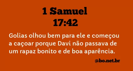 1 Samuel 17:42 NTLH