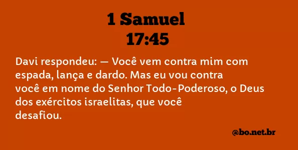 1 Samuel 17:45 NTLH