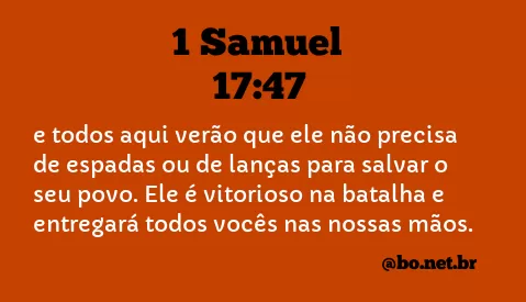 1 Samuel 17:47 NTLH