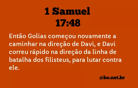 1 Samuel 17:48 NTLH
