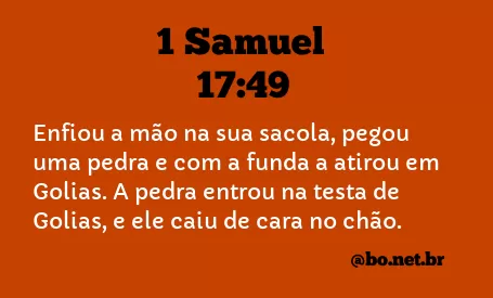 1 Samuel 17:49 NTLH