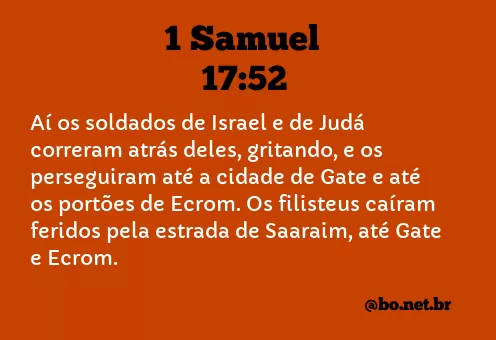 1 Samuel 17:52 NTLH