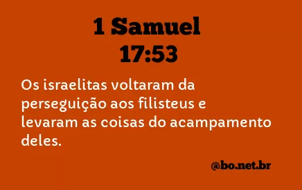 1 Samuel 17:53 NTLH