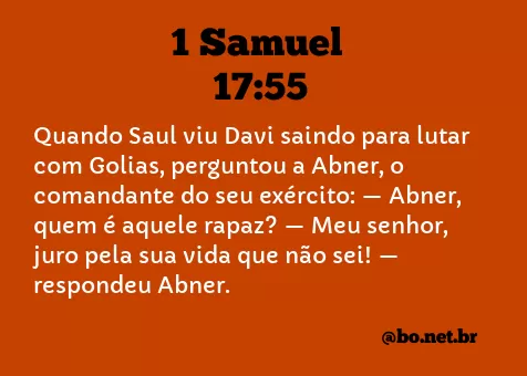 1 Samuel 17:55 NTLH