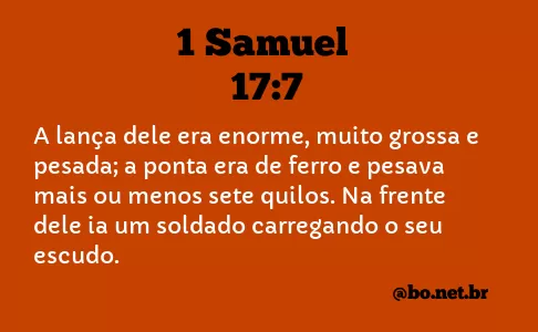 1 Samuel 17:7 NTLH