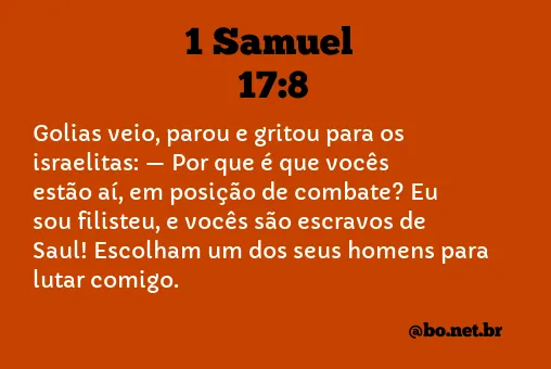 1 Samuel 17:8 NTLH