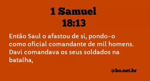 1 Samuel 18:13 NTLH
