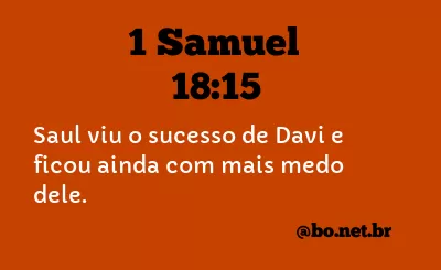 1 Samuel 18:15 NTLH