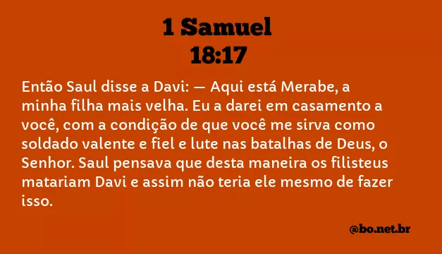 1 Samuel 18:17 NTLH