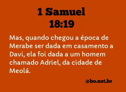 1 Samuel 18:19 NTLH