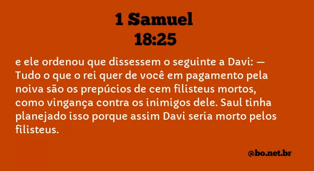 1 Samuel 18:25 NTLH