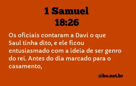 1 Samuel 18:26 NTLH