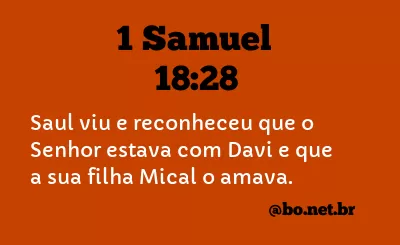 1 Samuel 18:28 NTLH